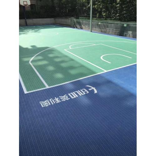 Interlock Court Tile Paint White Game Linien