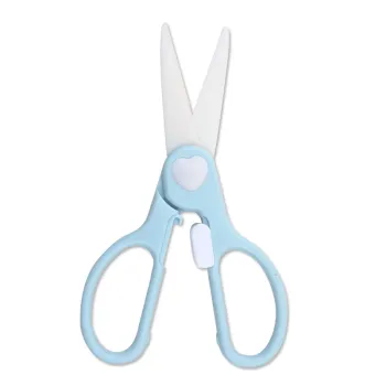 Food-Safe Kitchen Ceramic Baby Food Cutting Scissors with Sheath for Kids: Safely Chopping Fresh Ingredients for Little Ones