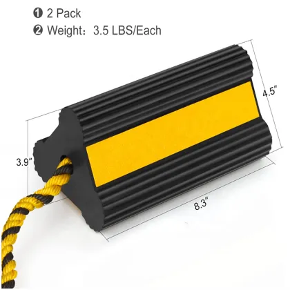 Heavy Duty Rubber Aircraft Dual Wheel Chocks