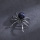 Blue Goldstone 16MM Ball Antique Silver Spider Pendant (47x40mm) Keychain