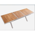 Aluminum Plastic Wood Composite Expandable Garden Table