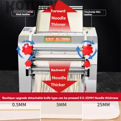 Electric Pasta Noodle Maker: Stainless Steel Noodle Press Machine for Commercial Use