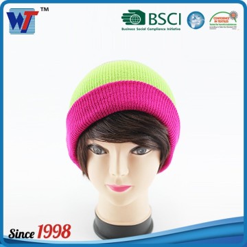 Colourful knitted cap wholesale soft beanie hat woman knitted hat cap