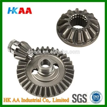 Custom machining stainless steel crown wheel and pinion gear bevel gear, customized straight helical bevel gear