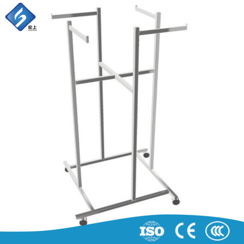 2015 4 Way Revolving Metal Rectangular Clothes Display Rack Shelf from China