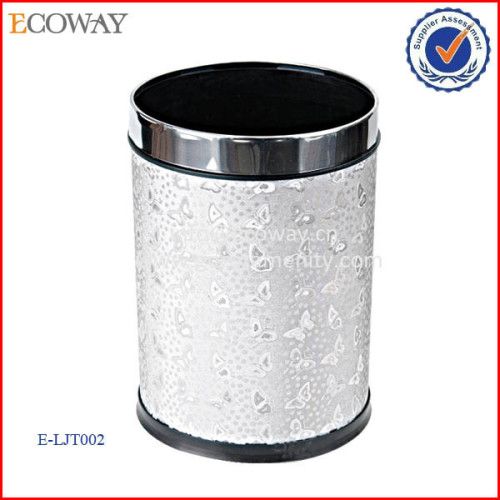 OEM 3-5 Star High Quality Luxury Hotel GuestRoom Silvery Luxury Dustbin