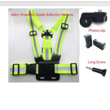Arnês reflexivo elástico protetor de segurança
