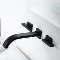 Bathroom wall mounted double handle faucet