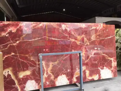 Natural Transparent Red Onyx Marble Jade Stone Slabs Price