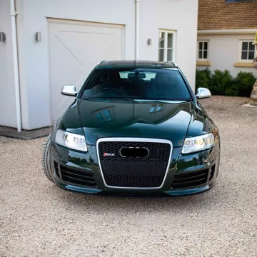RS6 Black ABS Front Bumper Honeycomb Mesh Grille for Audi A6/S6 C6 4A (2008-2012)