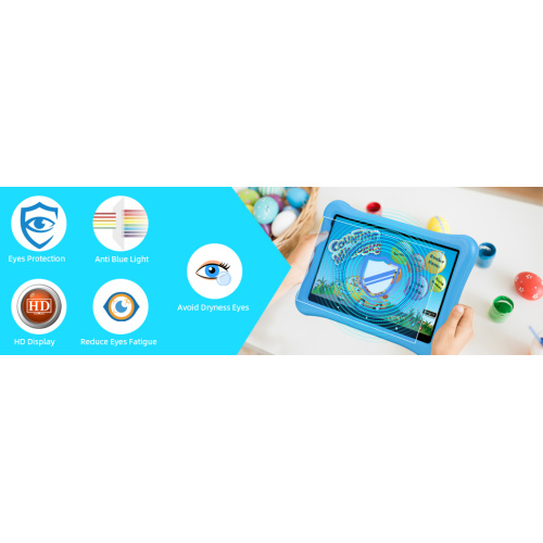 Tablette d&#39;enfant 8 pouces 2 + 32GB 2MP + 8MP lumière anti-bleue anti-goutte