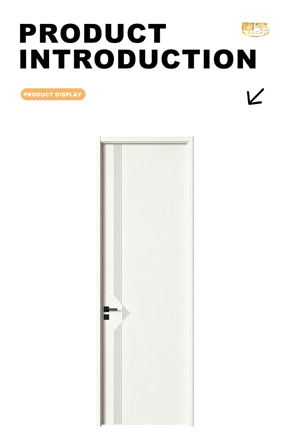 Modern Line Carved Interior Door X