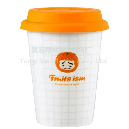 Mioo Best feeling Ceramic cup,Ceramic Coffee Cup ,Ceramic Mug Cup With Silica Gel Lid