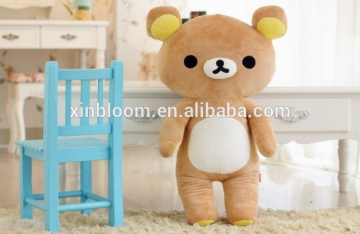 birthday fastival gift big size 110cm height fat style lying Rilakkuma plush doll toy cushion pillow