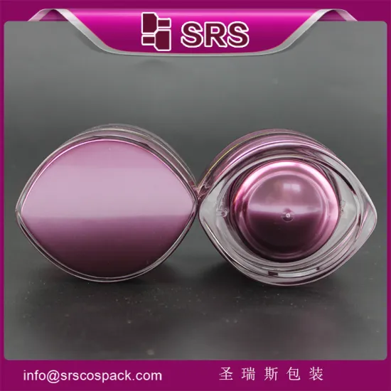 SRS cosmetic acrylic container with eye shape cream