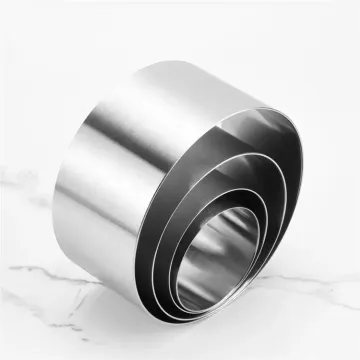 5-Piece Round Cookie Cutter Set: Stainless Steel Mousse Cake Ring and Mould for Baking