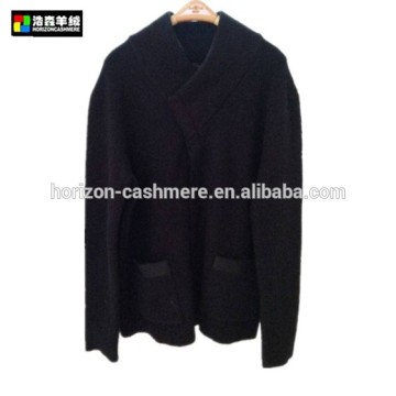 Wool Condensed Keep Warm Coat, Man Black Coat