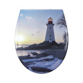 Fanmitrk Toilet Seat Winter Lighthouse Pattern UF01-16