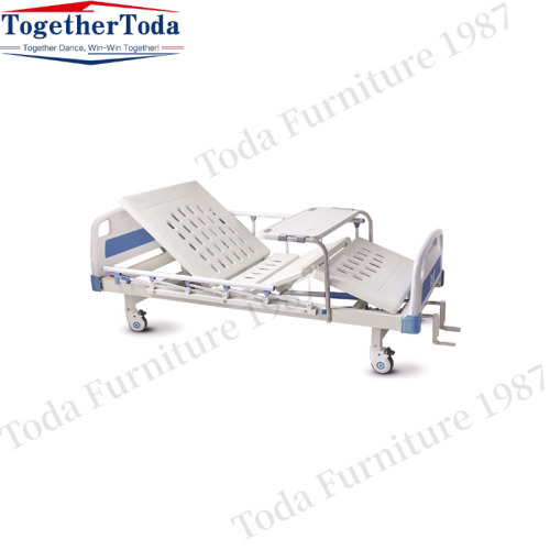 Two Crank Medical Beds For Home Care High-grade ABS Hanging Bedside Punching Double Crank Bed Supplier