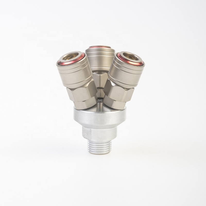 Wholesale Price 3-Way C-Type Carbon Steel Air Hose Quick Release Connector: Pneumatic Quick Coupling