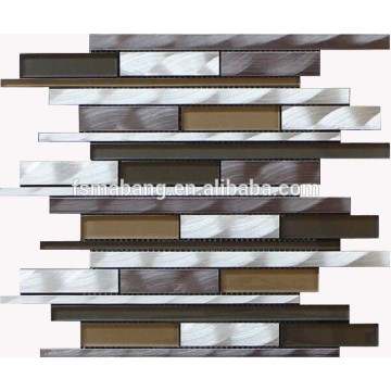 MBL4018 Mixed Size China Cheap Tile Glass and Aluminum Blend Mosaic