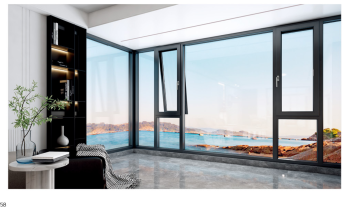 High-Security 1.8mm Aluminum Inward Opening Window