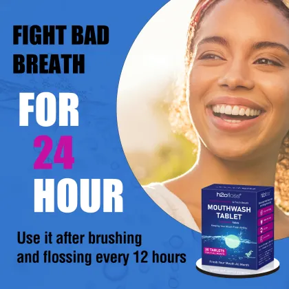 H2OfLoss 2024 Professional Teeth Cleaning Mouthwash Tablets - Easy Oral Care, Whitening & Fresh Breath
