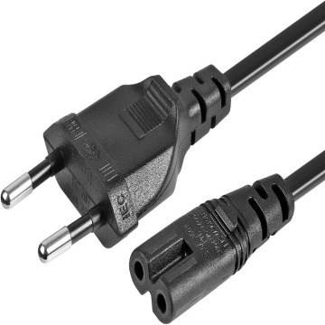 EU VDE zugelassen 2 Pin männlicher Stecker an C7 weibliche Stromverlängerungskabel