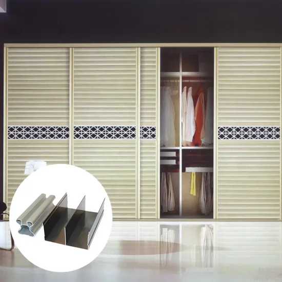 6063 T5 Aluminum Kitchen Cabinet Wardrobe with Glass Door Profile