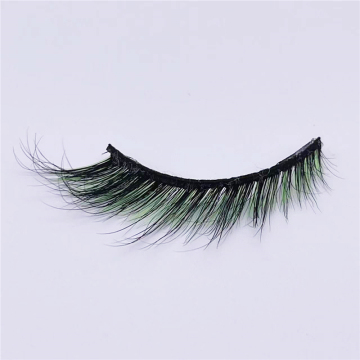 green natural colored mink cat eye eyelash extensions