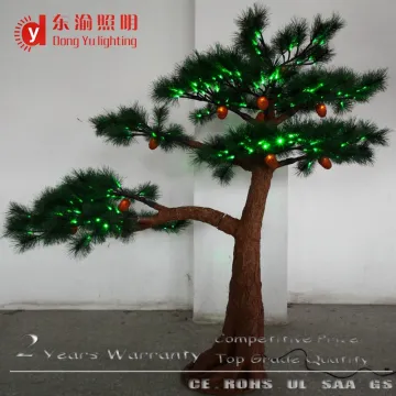 Lighted artificial dense pine christmas tree shape carry ornaments