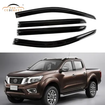 Black Door Visor Acrylic Sun Visor for NP300 2017-2020 Car Side Window Deflector
