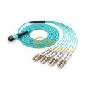 Cable de conexión de fibra 8F MPO-LC PC DX OM3