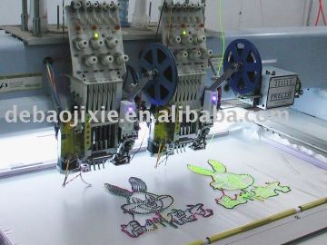 Four-in-one multi-function devices(embroidery machine sequin device, embroidery cording device,towel device and flat embroidery)