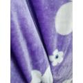 Purple color shiny flannel fleece blanket