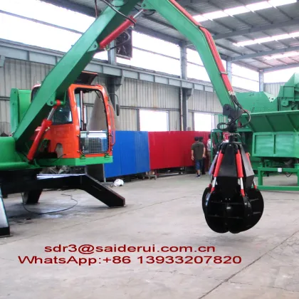 rotary crane for waste gripple