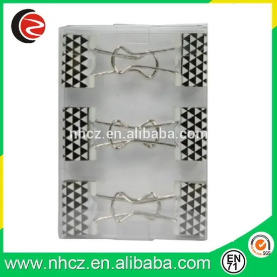 Custom black and white Printed 32MM Binder Clips