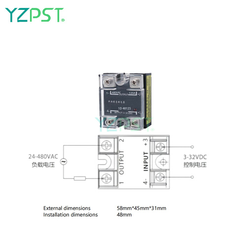 Fast switching speed low RF interference Solid state relay 1D48125