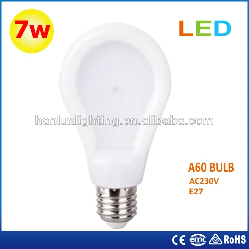 A60 thin led bulb 7W no flicker led bulb flat light smd2835