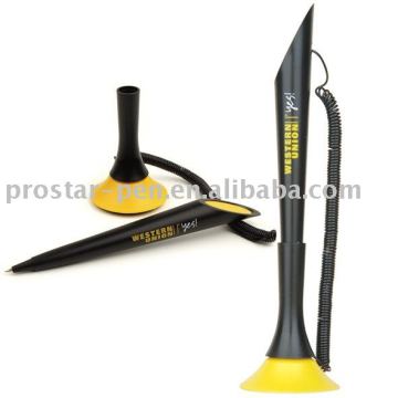 Plastic horn shape ball pen with stand