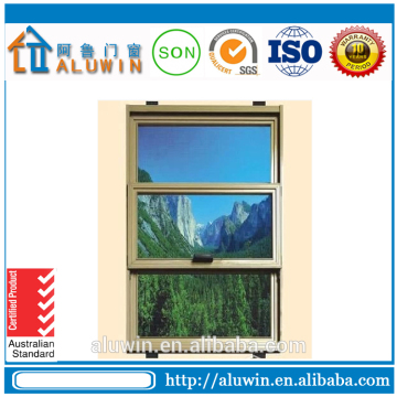 Vertical Opening Pattern and Sliding Open Style aluminium vertical sliding window