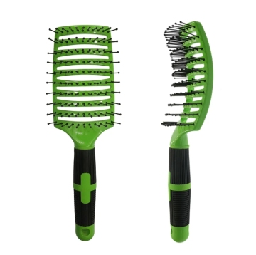 Custom Logo Anti-Static Curved Vented Comb Styling Heat Resistant Nylon Bristle Hair Brush