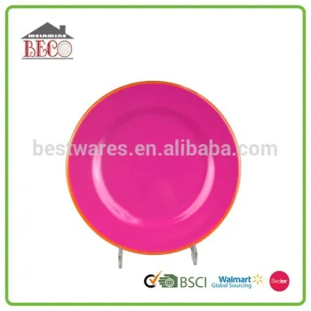Professional design durable functional plastic solid color dinner plate