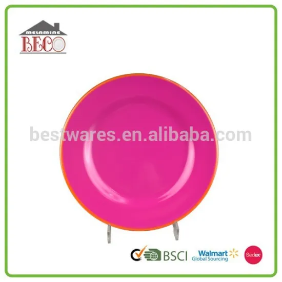 Hot selling functional colorful plastic modern shape design dinner plate