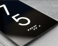 Προσαρμοσμένο μπάνιο μαύρης ακρυλικής πλάκας Braille σημάδια