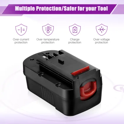18V NiMH Battery Pack - 4000mAh Replacement for Black and Decker Power Tools