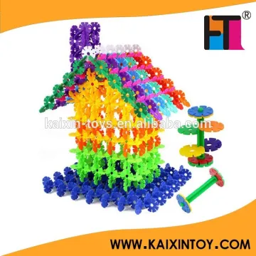 Hot! 118 PCS DIY educational building block toys children plastic snowflake toys