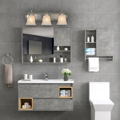 Bathroom Vanity Lamp, 3-Lights Cylinder Wall Sconce for Bathroom Lighting