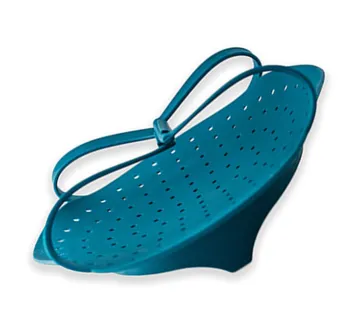 New design collapsible silicone pasta basket strainer made in China