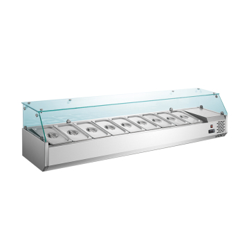 Gn1/4 1.8M 9Pans Pizza Equipment: Kitchen and Restaurant Refrigerated Display Counter
